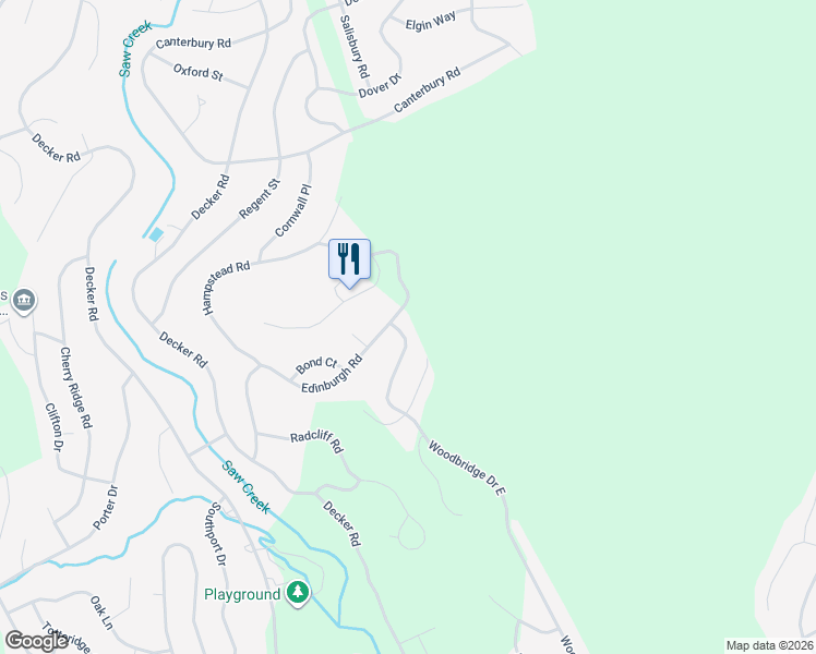 map of restaurants, bars, coffee shops, grocery stores, and more near 5007 Woodbridge Drive East in Pike County