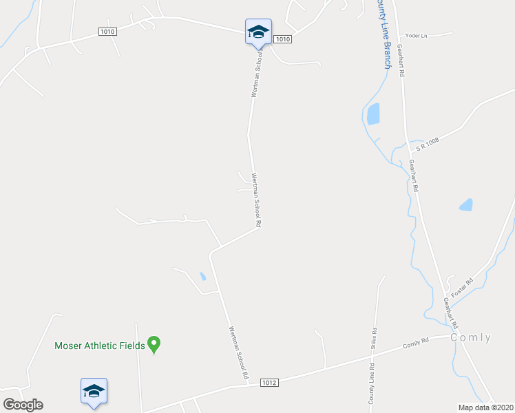map of restaurants, bars, coffee shops, grocery stores, and more near Wertman School Road in Turbotville