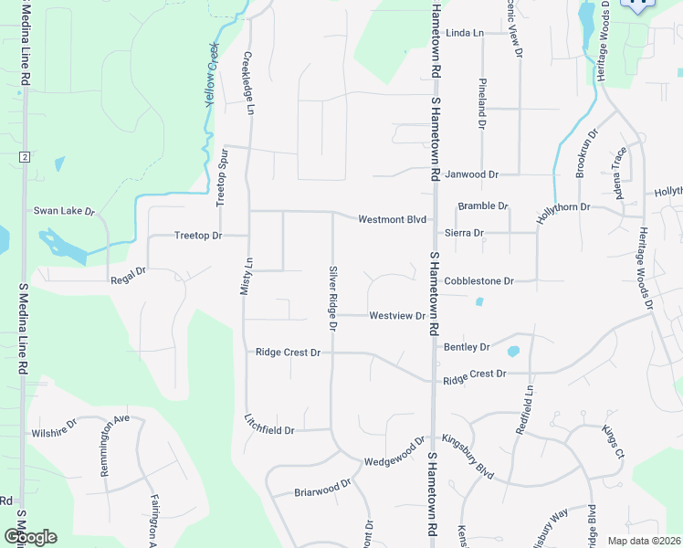 map of restaurants, bars, coffee shops, grocery stores, and more near 387 Silver Ridge Drive in Akron