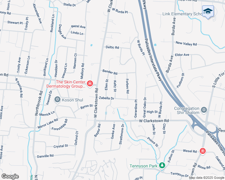 map of restaurants, bars, coffee shops, grocery stores, and more near 4 Keltz Street in New City