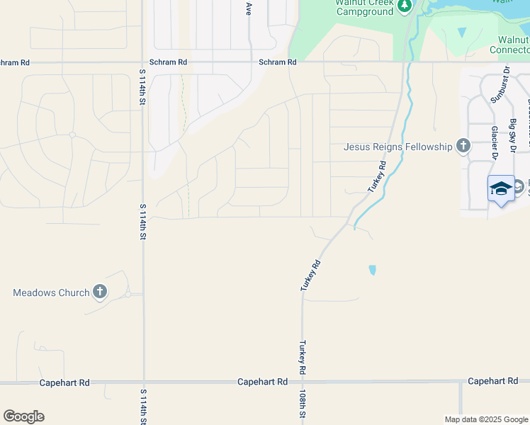 map of restaurants, bars, coffee shops, grocery stores, and more near Unnamed Road in Papillion