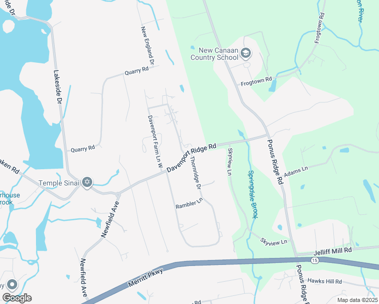 map of restaurants, bars, coffee shops, grocery stores, and more near 129 Davenport Ridge Road in Stamford