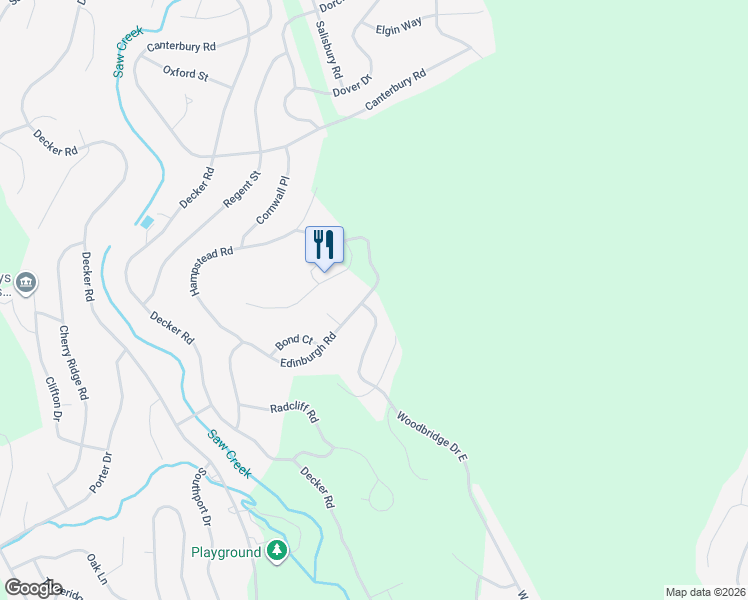 map of restaurants, bars, coffee shops, grocery stores, and more near 5007 Woodbridge Drive East in Pike County