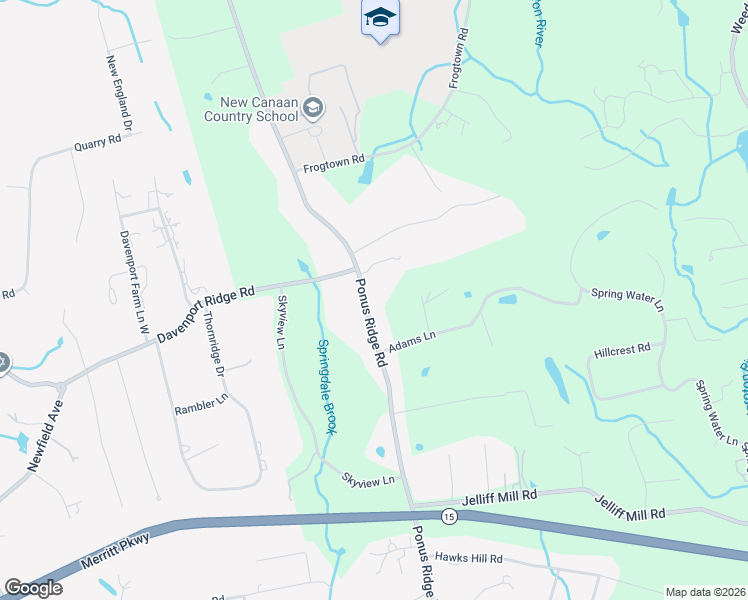 map of restaurants, bars, coffee shops, grocery stores, and more near 337 Ponus Ridge Road in New Canaan