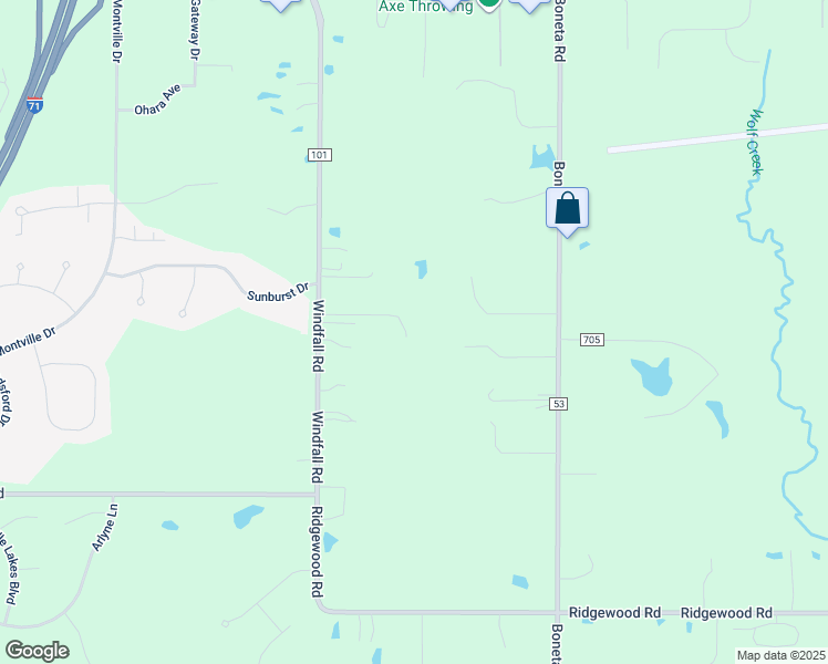 map of restaurants, bars, coffee shops, grocery stores, and more near 5445 Windfall Road in Medina