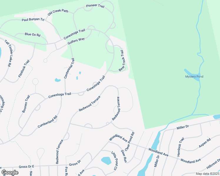 map of restaurants, bars, coffee shops, grocery stores, and more near 1292 Redwood Terrace in Pocono Pines