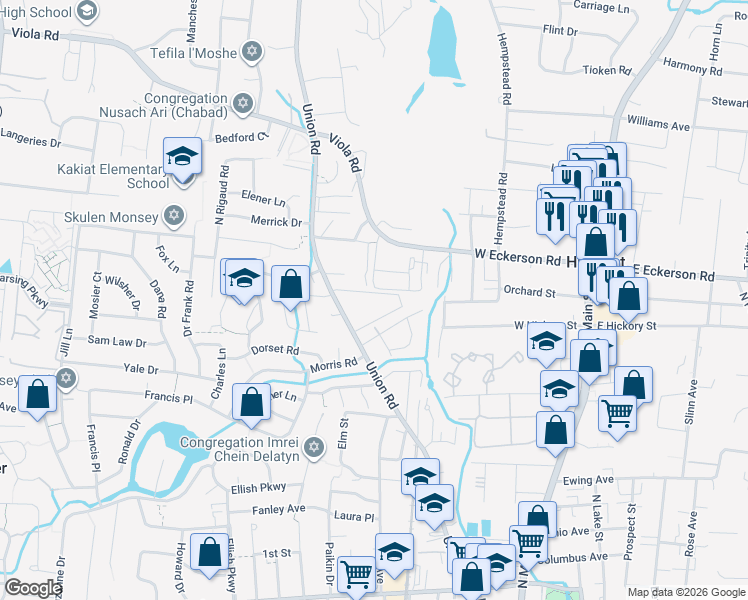 map of restaurants, bars, coffee shops, grocery stores, and more near 14 Ibeck Court in Spring Valley
