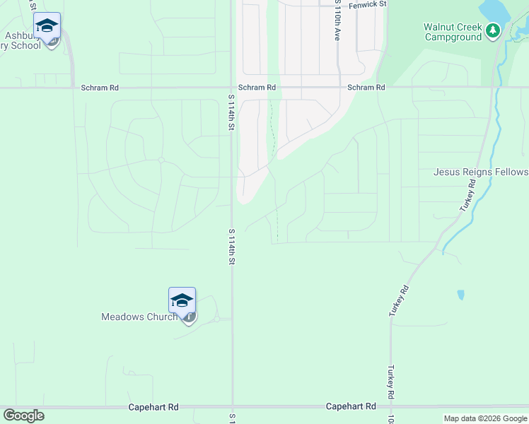 map of restaurants, bars, coffee shops, grocery stores, and more near 12385 South 114th Street in Papillion