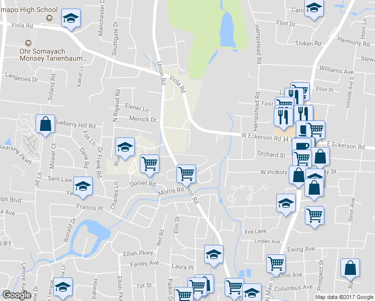 map of restaurants, bars, coffee shops, grocery stores, and more near 14 Ibeck Court in Spring Valley