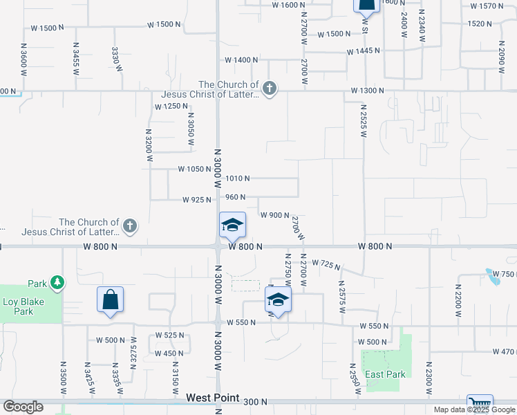 map of restaurants, bars, coffee shops, grocery stores, and more near 3648 West 900 North in Clinton
