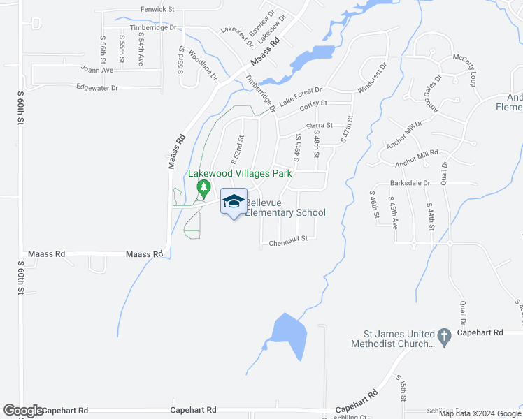 map of restaurants, bars, coffee shops, grocery stores, and more near 12016 51st Street in Papillion