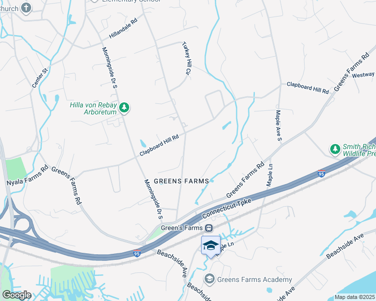 map of restaurants, bars, coffee shops, grocery stores, and more near 73 Turkey Hill Road South in Westport