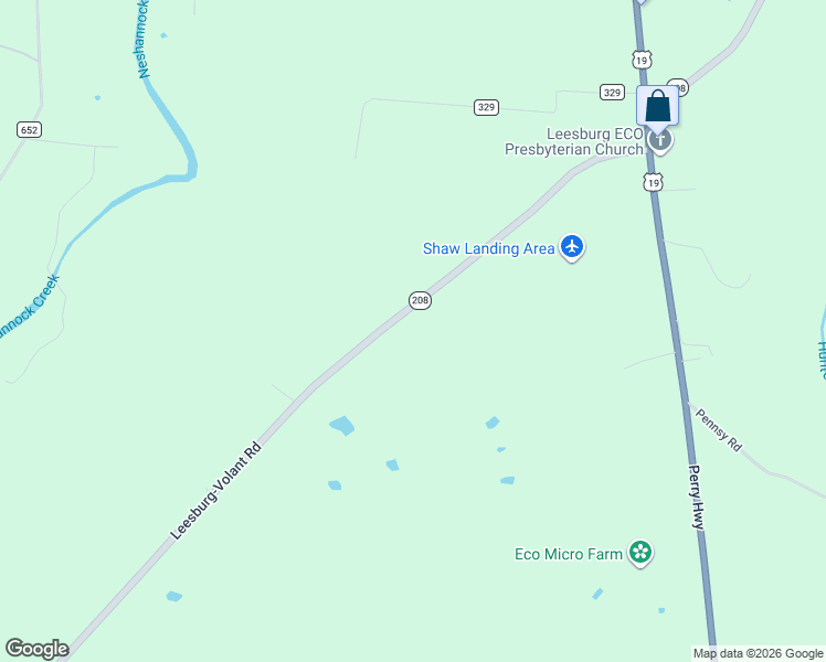 map of restaurants, bars, coffee shops, grocery stores, and more near 2739 Leesburg-Volant Road in Volant