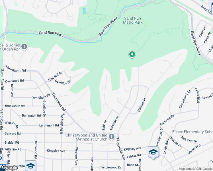 map of restaurants, bars, coffee shops, grocery stores, and more near 1811 Cromwell Drive in Akron