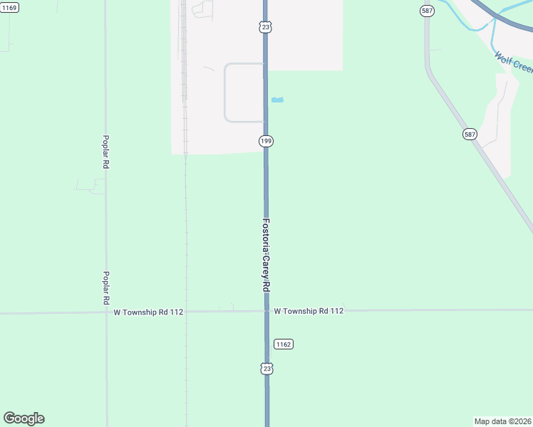 map of restaurants, bars, coffee shops, grocery stores, and more near 315 Fostoria-Carey Road in Fostoria