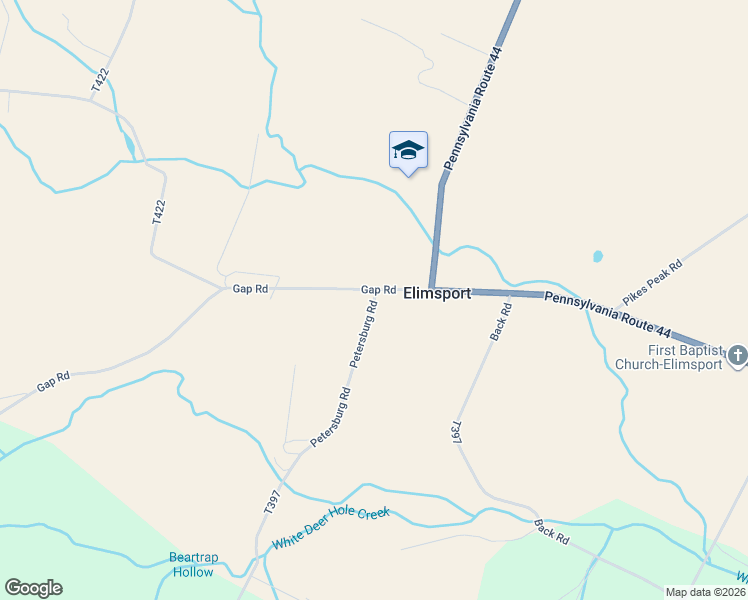 map of restaurants, bars, coffee shops, grocery stores, and more near 69 Petersburg Road in Allenwood