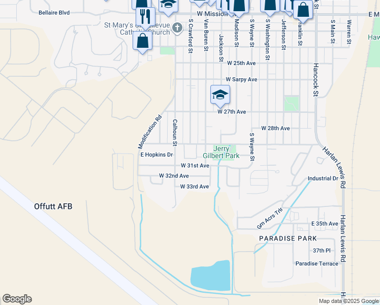 map of restaurants, bars, coffee shops, grocery stores, and more near 708 West 31st Avenue in Bellevue