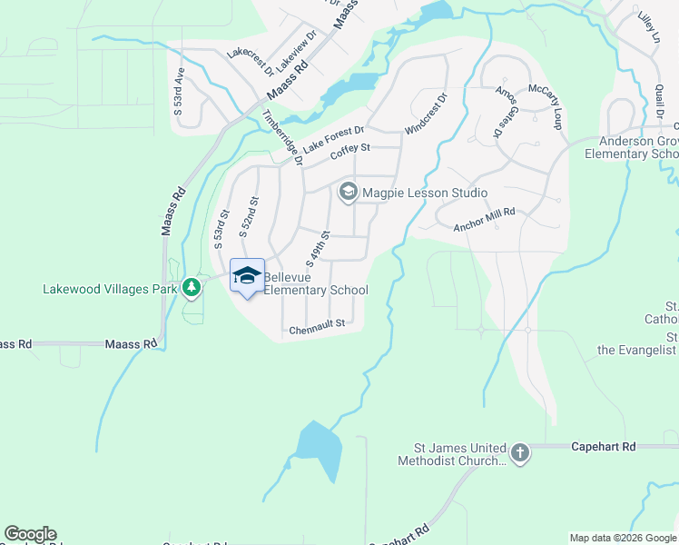 map of restaurants, bars, coffee shops, grocery stores, and more near 4802 Holloway Avenue in Papillion