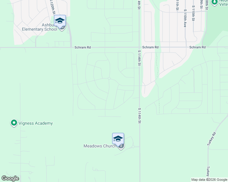 map of restaurants, bars, coffee shops, grocery stores, and more near 12102 South 114th Street in Papillion