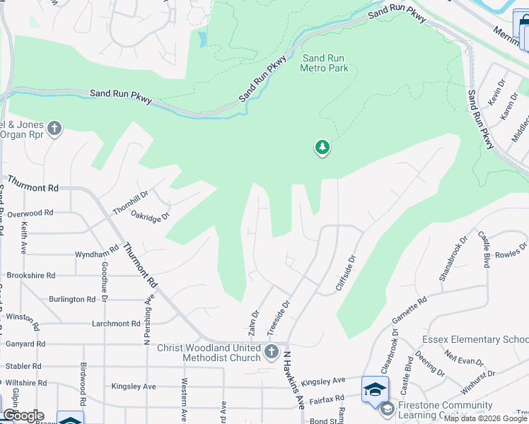 map of restaurants, bars, coffee shops, grocery stores, and more near 1871 Cromwell Drive in Akron