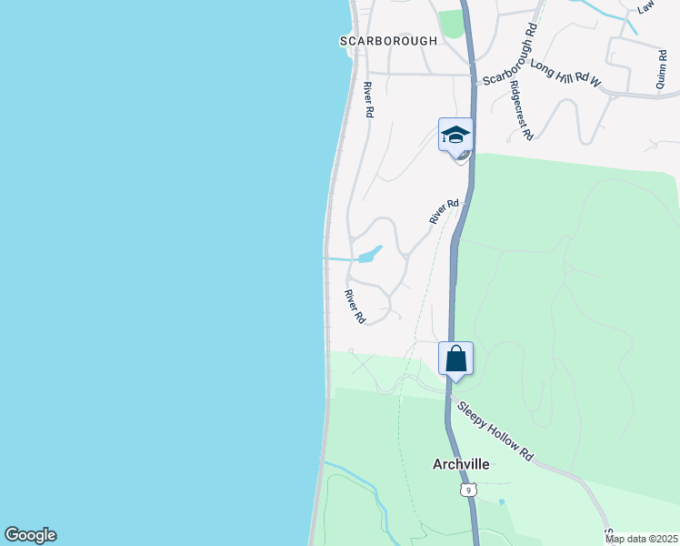 map of restaurants, bars, coffee shops, grocery stores, and more near 234 River Road in Briarcliff Manor