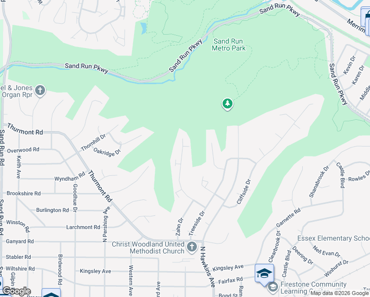 map of restaurants, bars, coffee shops, grocery stores, and more near 1871 Cromwell Drive in Akron