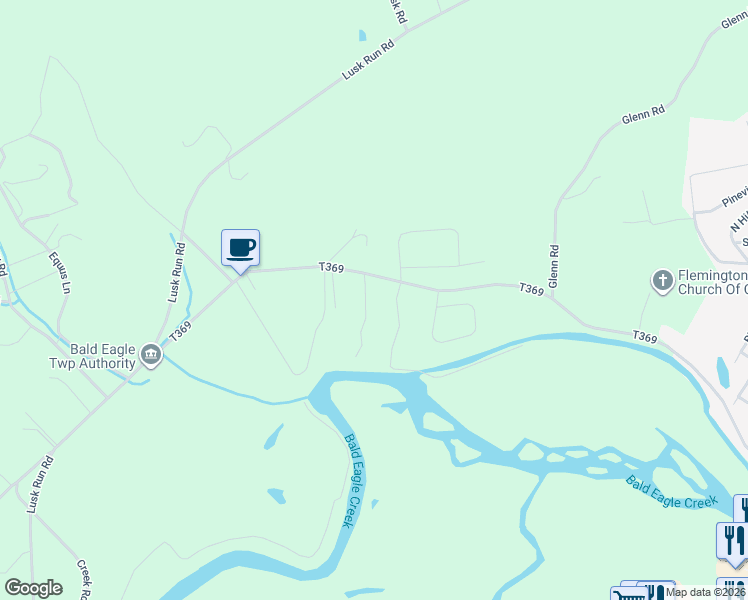 map of restaurants, bars, coffee shops, grocery stores, and more near 296 Fairpoint Road in Mill Hall