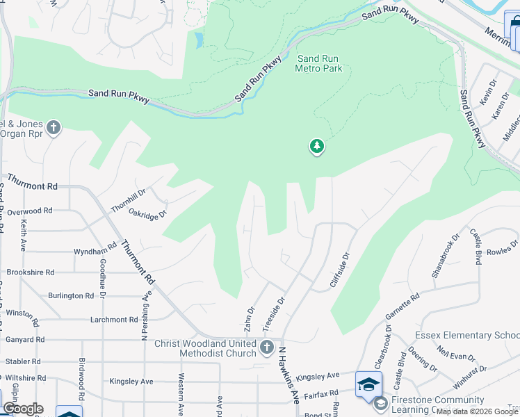 map of restaurants, bars, coffee shops, grocery stores, and more near 1871 Cromwell Drive in Akron