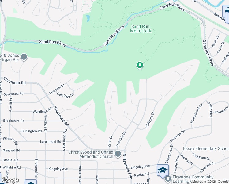 map of restaurants, bars, coffee shops, grocery stores, and more near 1871 Cromwell Drive in Akron