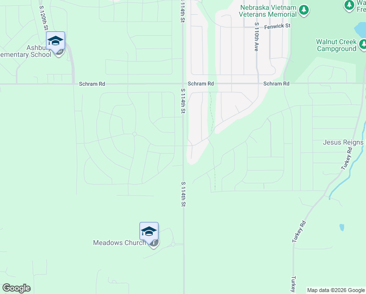 map of restaurants, bars, coffee shops, grocery stores, and more near 12308 South 114th Street in Papillion