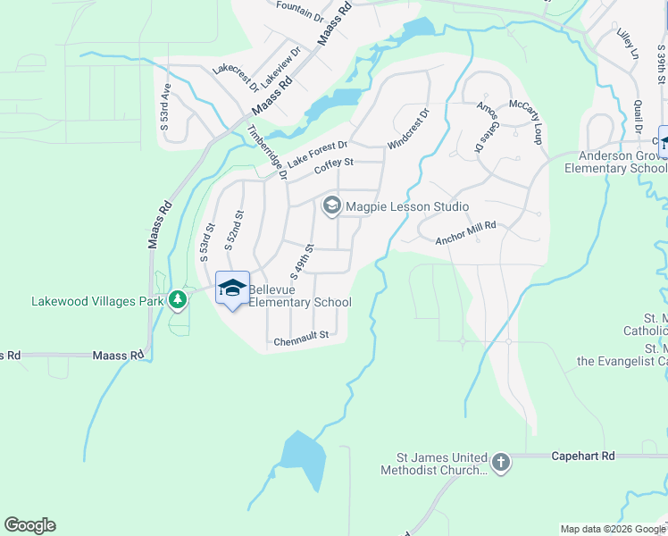 map of restaurants, bars, coffee shops, grocery stores, and more near 4802 Holloway Avenue in Papillion