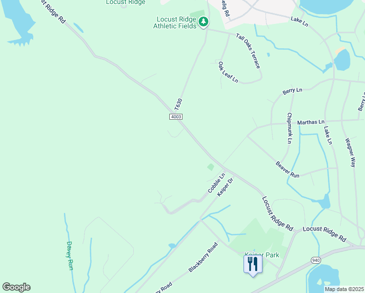 map of restaurants, bars, coffee shops, grocery stores, and more near 2792 Locust Ridge Road in Monroe County
