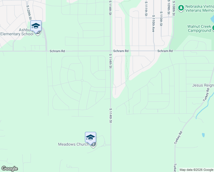 map of restaurants, bars, coffee shops, grocery stores, and more near 12308 South 114th Street in Papillion
