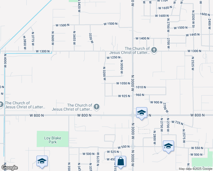 map of restaurants, bars, coffee shops, grocery stores, and more near 1022 N 3200 W in West Point