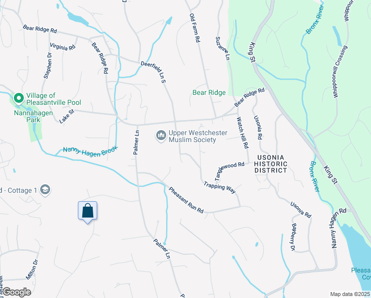 map of restaurants, bars, coffee shops, grocery stores, and more near 5 Far Hill Lane in Pleasantville
