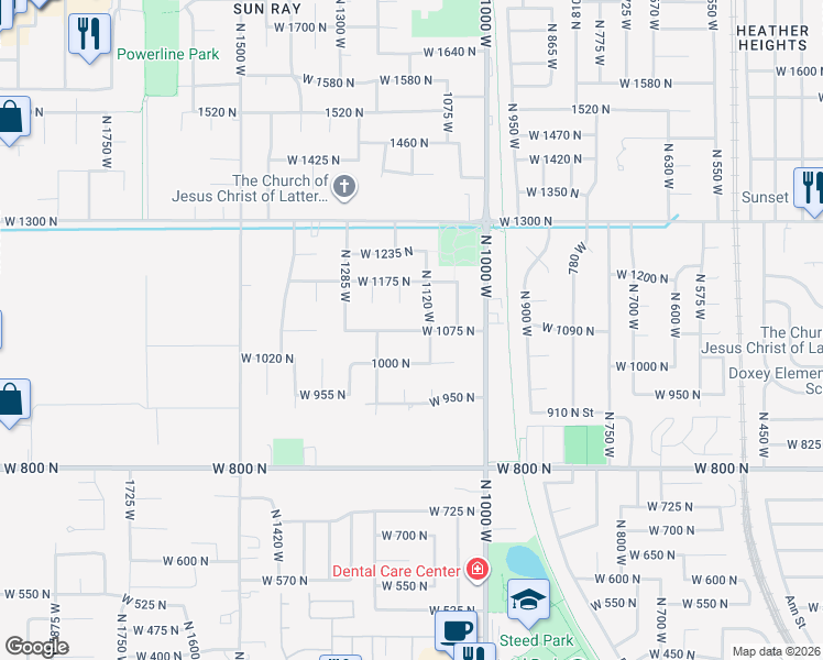 map of restaurants, bars, coffee shops, grocery stores, and more near in Clearfield