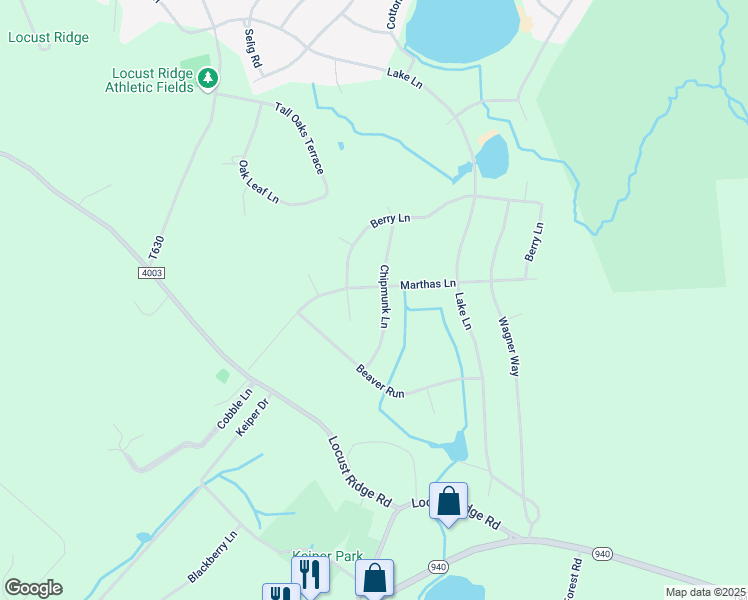 map of restaurants, bars, coffee shops, grocery stores, and more near 178 Marthas Lane in Monroe County