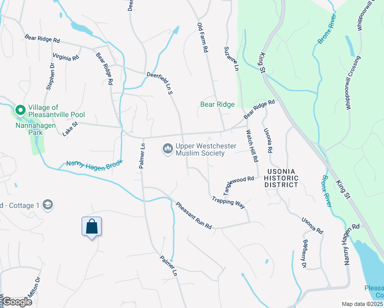 map of restaurants, bars, coffee shops, grocery stores, and more near 5 Far Hill Lane in Pleasantville