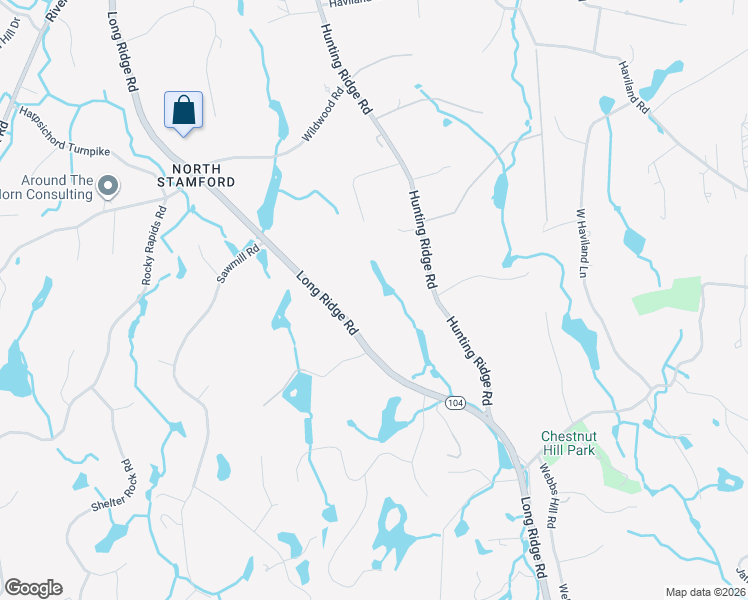 map of restaurants, bars, coffee shops, grocery stores, and more near 1897 Long Ridge Road in Stamford