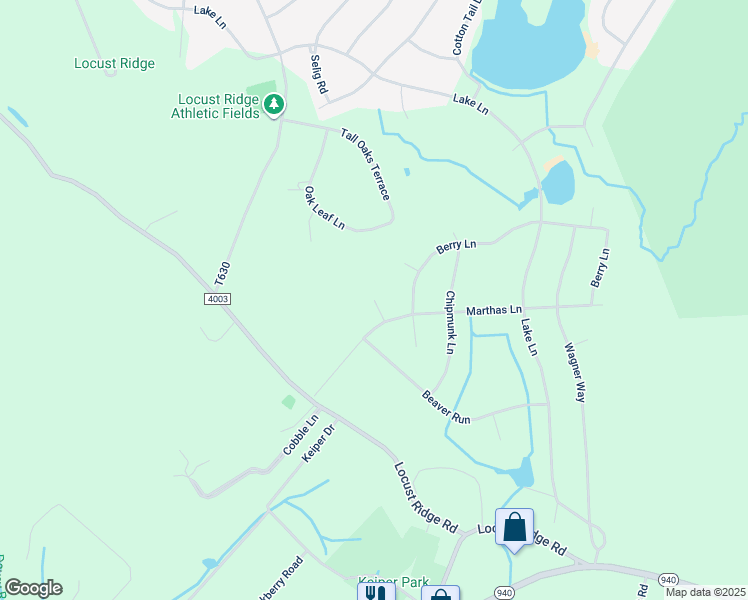 map of restaurants, bars, coffee shops, grocery stores, and more near 121 Marthas Court in Monroe County
