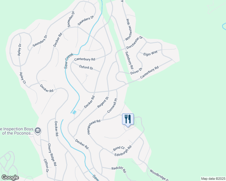 map of restaurants, bars, coffee shops, grocery stores, and more near 1075 Saw Creek Estate in Pike County