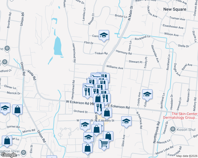 map of restaurants, bars, coffee shops, grocery stores, and more near 8 Bird Place in Spring Valley