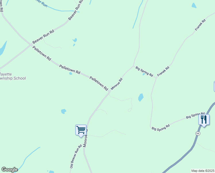 map of restaurants, bars, coffee shops, grocery stores, and more near 12 Pelletown Road in Lafayette Township