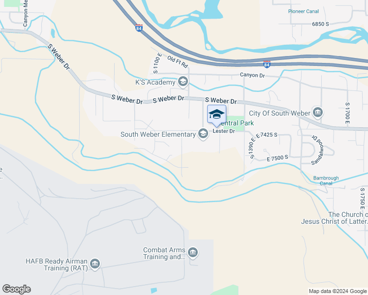 map of restaurants, bars, coffee shops, grocery stores, and more near 7450 South 1160 East in Ogden