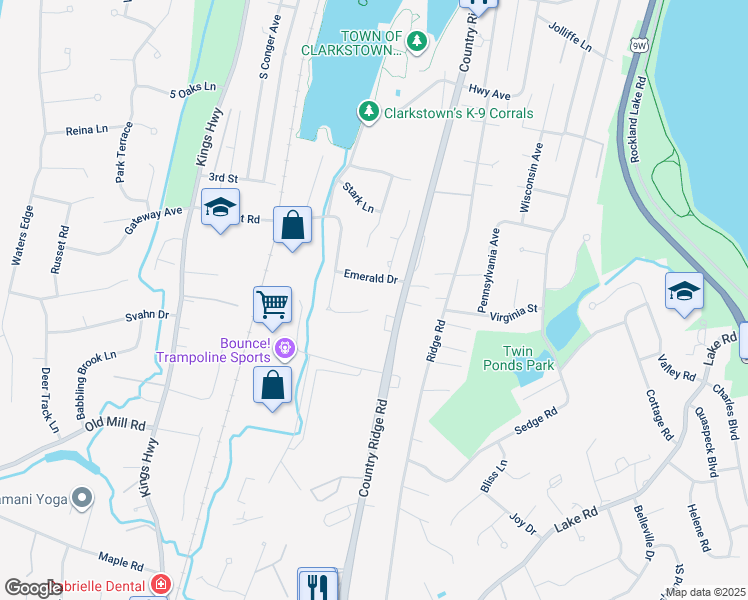 map of restaurants, bars, coffee shops, grocery stores, and more near 28 Sasson Terrace in Valley Cottage