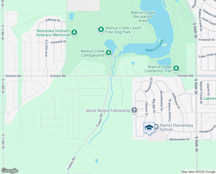map of restaurants, bars, coffee shops, grocery stores, and more near 11970 Turkey Road in Papillion