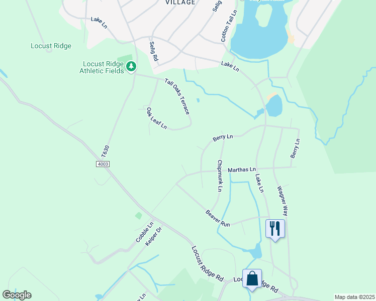 map of restaurants, bars, coffee shops, grocery stores, and more near 114 Jacobs Court in Monroe County