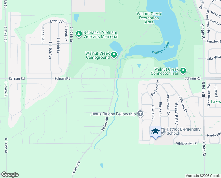map of restaurants, bars, coffee shops, grocery stores, and more near 11970 Turkey Road in Papillion