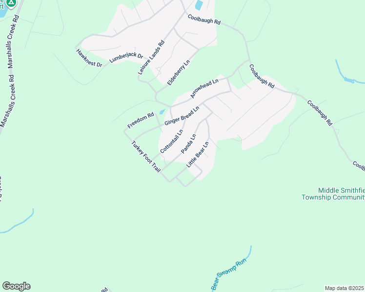 map of restaurants, bars, coffee shops, grocery stores, and more near 5946 Panda Lane in East Stroudsburg