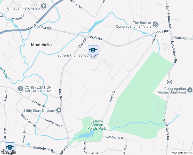 map of restaurants, bars, coffee shops, grocery stores, and more near 22 Canterbury Lane in Suffern